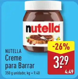 ALDI NUTELLA Creme para Barrar promoção