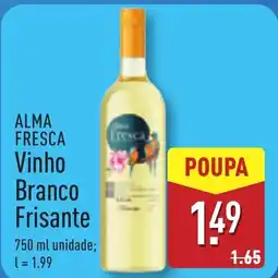 ALDI ALMA FRESCA Vinho Branco Frisante promoção