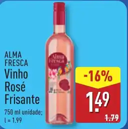 ALDI ALMA FRESCA Vinho Rosé Frisante promoção
