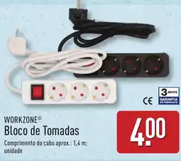 ALDI WORKZONE Bloco de Tomadas promoção