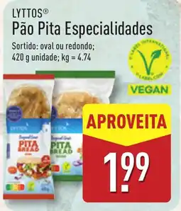 ALDI LYTTOS Pão Pita Especialidades promoção