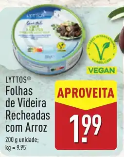 ALDI LYTTOS Folhas de Videira Recheadas com Arroz promoção