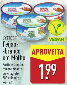 ALDI LYTTOS Feijão-branco em Molho promoção