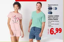 Lidl ESMARA / LIVERGY Pijama Curto para Senhora / Homem promoção