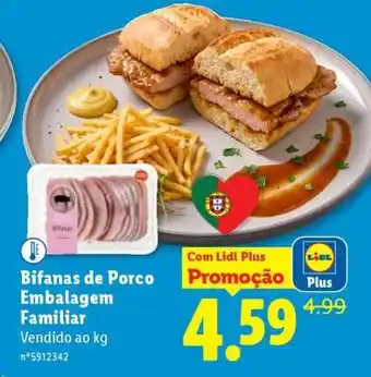 Lidl Bifanas de Porco Embalagem Familiar promoção