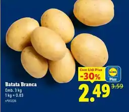 Lidl Batata Branca promoção