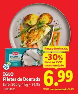 Lidl Iglo Filetes de Dourada promoção