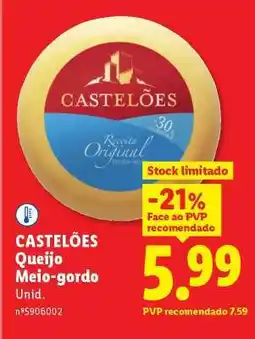 Lidl Castelões Queijo Meio-gordo promoção
