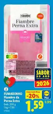 Lidl Fumadinho Fiambre da Perna Extra promoção