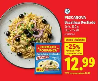 Lidl Pescanova Bacalhau Desfiado promoção