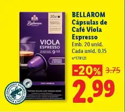 Lidl BELLAROM Cápsulas de Café Viola Espresso promoção
