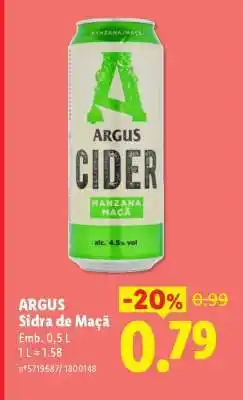 Lidl ARGUS Sidra de Maçã promoção