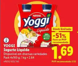 Lidl Yoggi Iogurte Líquido promoção