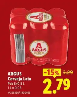 Lidl ARGUS Cerveja Lata promoção