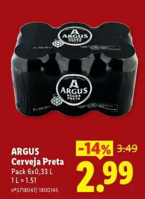 Lidl ARGUS Cerveja Preta promoção