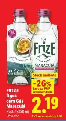 Lidl FRIZE Água com Gás Maracujá promoção