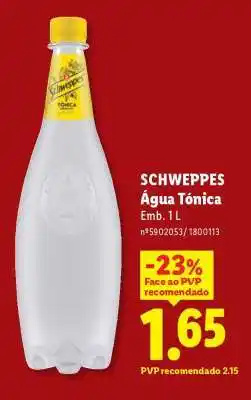 Lidl Schweppes Água Tónica promoção