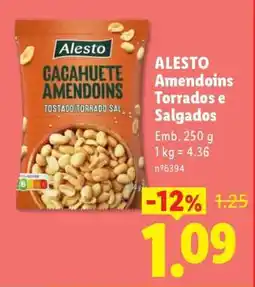 Lidl Alesto Amendoins Torrados e Salgados promoção