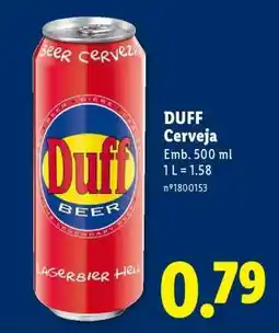 Lidl DUFF Cerveja promoção