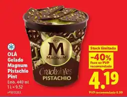 Lidl OLÁ Gelado Magnum Pistachio Pint promoção