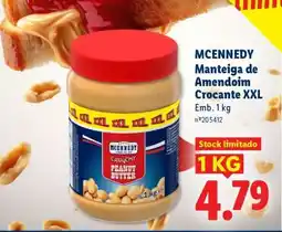 Lidl MCENNEDY Manteiga de Amendoim Crocante XXL promoção