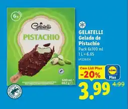 Lidl GELATELLI Gelado de Pistachio promoção
