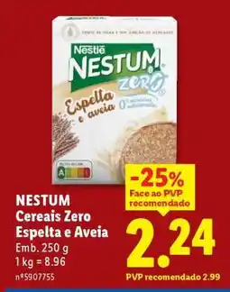 Lidl NESTUM Cereais Zero Espelta e Aveia promoção
