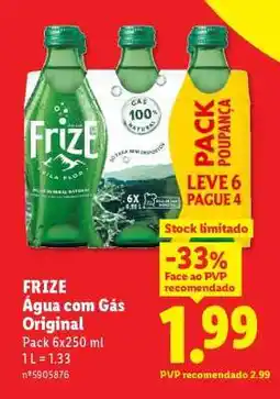 Lidl FRIZE Água com Gás Original promoção
