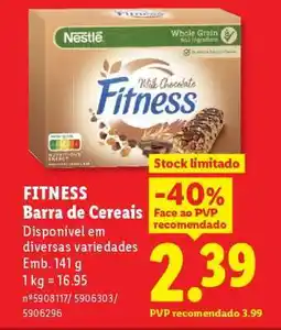 Lidl FITNESS Barra de Cereais promoção