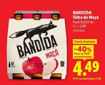Lidl BANDIDA Sidra de Maçã promoção