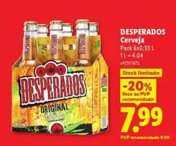 Lidl DESPERADOS Cerveja promoção