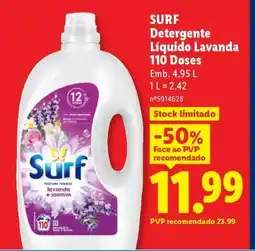 Lidl SURF Detergente Líquido Lavanda 110 Doses promoção