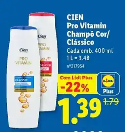 Lidl CIEN Pro Vitamin Champô Cor/Clássico promoção