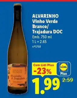 Lidl ALVARINHO Vinho Verde Branco/Trajadura DOC promoção