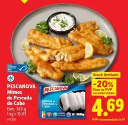Lidl PESCANOVA Mimos de Pescada do Cabo promoção