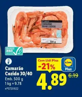 Camarão Cozido 30/40