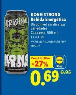 Lidl KONG STRONG Bebida Energética promoção