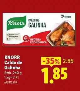 Lidl Knorr Caldo de Galinha promoção