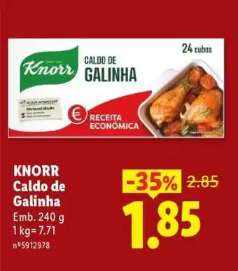 Lidl Knorr Caldo de Galinha promoção
