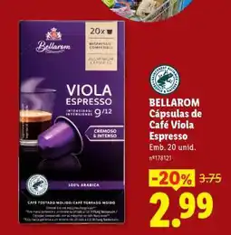 Lidl BELLAROM Cápsulas de Café Viola Espresso promoção