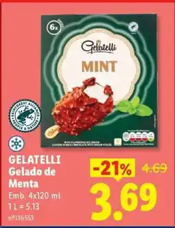 Lidl GELATELLI Gelado de Menta promoção