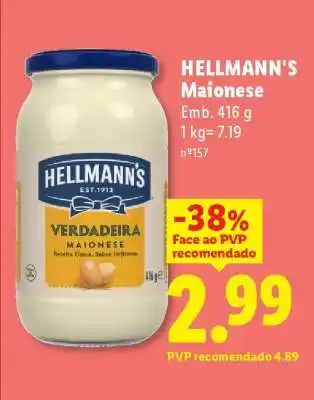 Lidl Hellmann's Maionese promoção