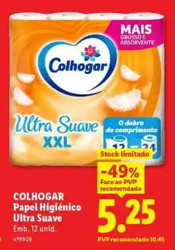 Lidl COLHOGAR Papel Higiénico Ultra Suave promoção