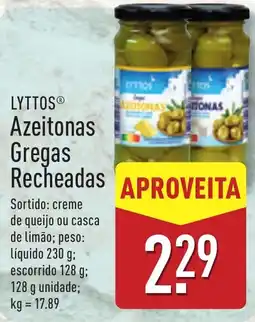 ALDI LYTTOS Azeitonas Gregas Recheadas promoção