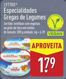 ALDI LYTTOS Especialidades Gregas de Legumes promoção
