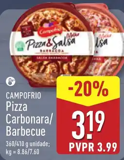 ALDI CAMPOFRIO Pizza Carbonara/ Barbecue promoção