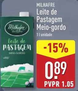 ALDI MILHAFRE Leite de Pastagem Meio-gordo promoção