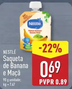 ALDI NESTLÉ Saqueta de Banana e Maçã promoção