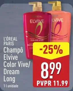 ALDI L'ÓREAL PARIS Champô Elvive Color Vive/ Dream Long promoção