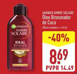 ALDI GARNIER AMBRE SOLAIRE Óleo Bronzeador de Coco promoção